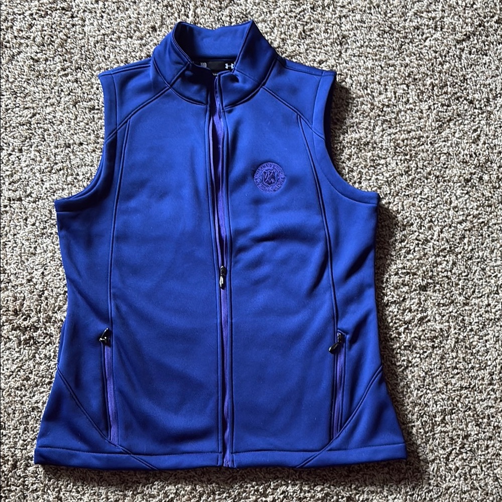 Blue Sleeveless Zip-Up Vest
